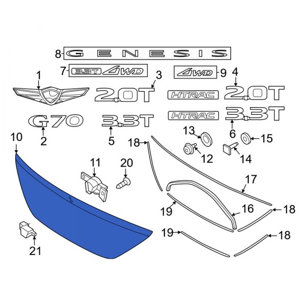 Deck Lid Finish Panel