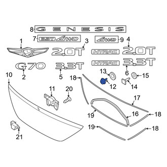 Genesis OE - Deck Lid Finish Panel Clip