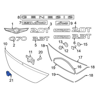 Genesis OE - Rear Outer Deck Lid Handle