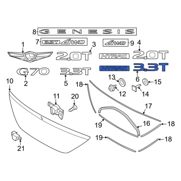 Deck Lid Emblem