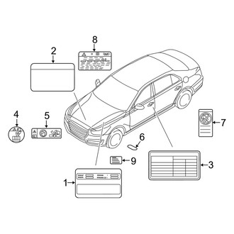 Genesis OE - Information Labels - Labels (AWD)