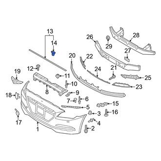 Genesis OE - Bumper Cover Retainer