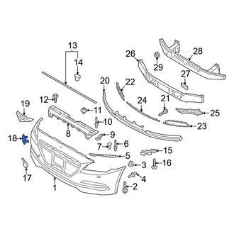 Genesis OE - Front Left Headlight Washer Cover