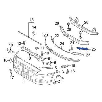 Genesis OE - Front Left Fog Light Trim