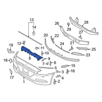 Genesis OE - Front Bumper Cover Support Rail