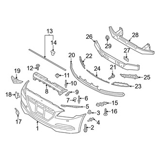 Genesis OE - Front Bumper & Grille - Bumper & Components