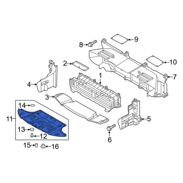 Radiator Support Splash Shield