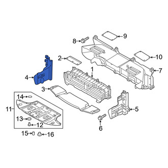 Genesis OE - Front Right Radiator Support Air Deflector