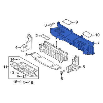 Genesis OE - Front Center Radiator Support Air Deflector