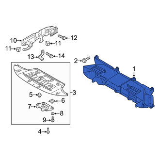 Genesis OE - Front Center Radiator Support Air Deflector