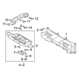Genesis OE - Radiator Support - Splash Shields (3.3L)