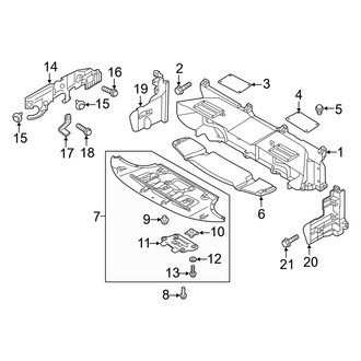 Genesis OE - Radiator Support - Splash Shields (3.8L)