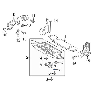 Genesis OE - Radiator Support Splash Shield Washer