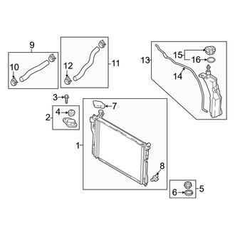 Genesis OE - Cooling - Radiator & Components (3.8L)