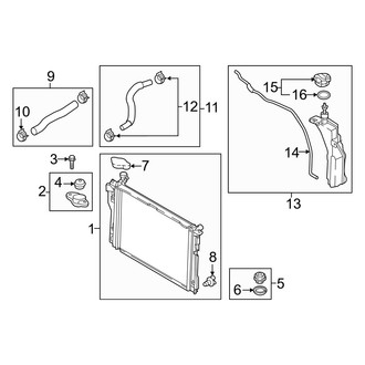 Genesis OE - Cooling - Radiator & Components (3.3L)