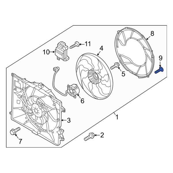 Engine Cooling Fan Shroud Bolt