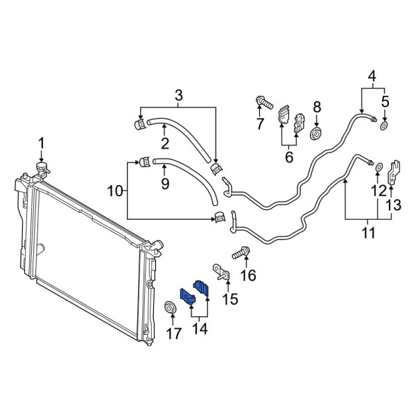 Transmission Oil Cooler Line Clip