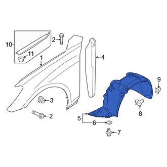 Genesis OE - Front Left Fender Splash Shield