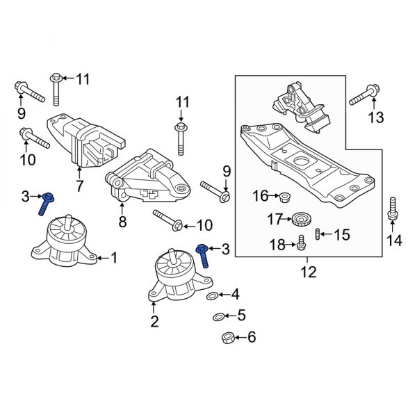 Engine Mount Bolt