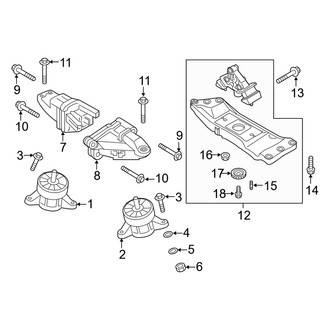 Genesis OE - Engine & Transmission Mounting (AWD 5.0L)