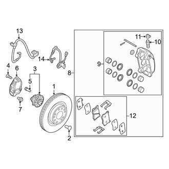 Genesis OE - Front Suspension - Brake Components (RWD)