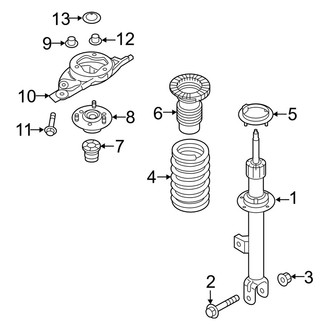 Genesis OE - Front Suspension - Struts & Components (W/O Electronic Damping), (RWD)