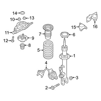Genesis OE - Front Suspension - Struts & Components (With Electronic Damping), (RWD)