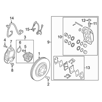 Genesis OE - Front Suspension - Brake Components (AWD)