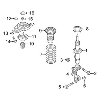 Genesis OE - Front Suspension - Struts & Components (W/O Electronic Damping), (AWD)