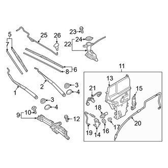 Genesis OE - Windshield - Wiper & Washer Components