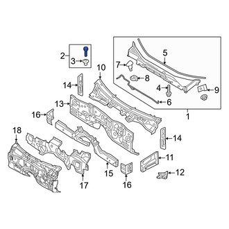 Genesis OE - Radiator Support Access Cover Clip