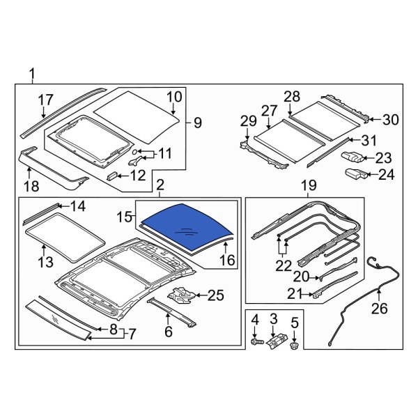 Sunroof Glass