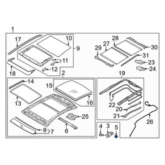 Genesis OE - Sunroof Frame Nut