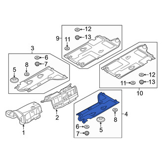Genesis OE - Front Left Floor Pan Splash Shield
