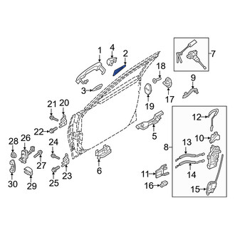 Genesis OE - Front Exterior Door Handle Gasket