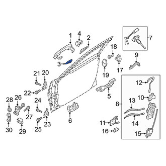 Genesis OE - Front Exterior Door Handle Gasket