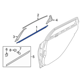 Genesis OE - Front Right Door Belt Molding