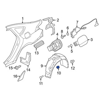Genesis OE - Quarter Panel Splash Shield Nut