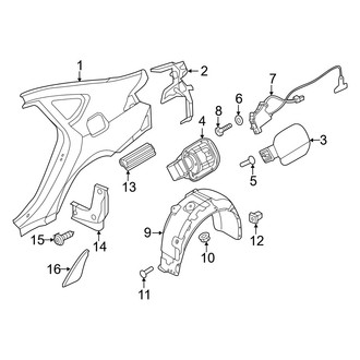 Genesis OE - Quarter Panel - Exterior Trim