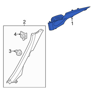Genesis OE - Rear Left Upper Interior Quarter Panel Trim Panel