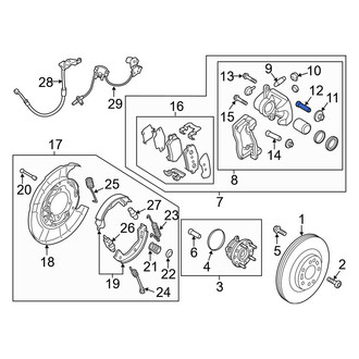 Genesis OE - Rear Upper Disc Brake Caliper Pin
