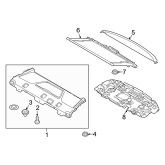 Genesis OE - Rear Body & Floor - Interior Trim (Package Tray, With Power Sunshade)