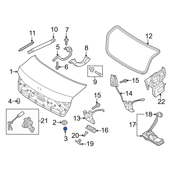 Genesis OE 1731312000 - Rear Deck Lid Drain Plug