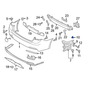Genesis OE - Bumper Cover Support Rail Nut