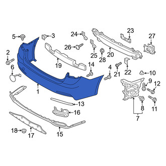 Genesis OE - Rear Upper Bumper Cover