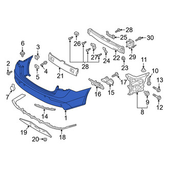 Genesis OE - Rear Upper Bumper Cover