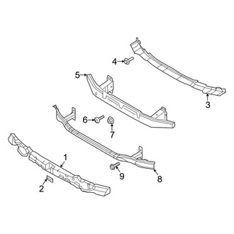 Genesis OE - Front Bumper & Grille - Bumper & Components (Mounting Components), (Sport / Sport Prestige)