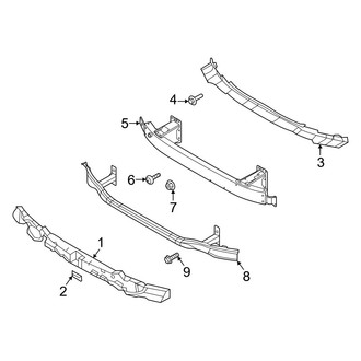 Genesis OE - Front Bumper & Grille - Bumper & Components (Mounting Components), (Base / Advanced)