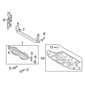 Genesis OE - Radiator Support - Splash Shields (2.5L)