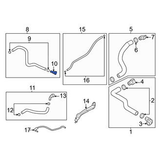 Genesis OE - Upper Outer Radiator Coolant Hose Adapter